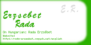 erzsebet rada business card
